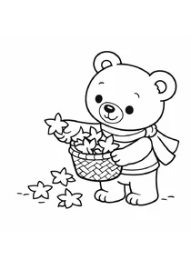 Осінь | Ведмедик збирає лис...