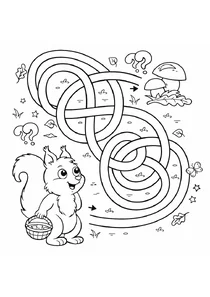 Білочка шукає грибочок