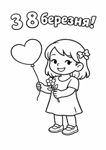 Дівчинка з кулькою-серцем