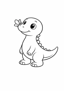 Динозавр з метеликом