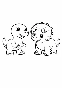 Два динозаврики-друзі