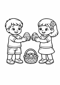 Діти з писанками