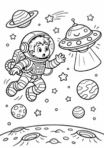 UFO і здивований астронавт