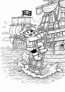 Пірат лізе на корабель