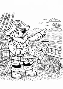 Пірат вказує на острів